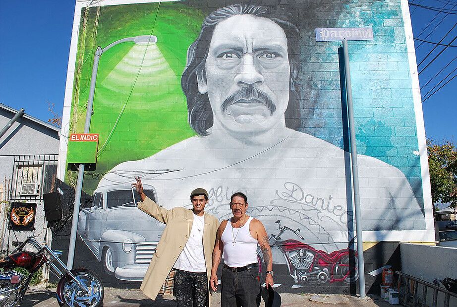 Levi Ponce mural with Danny Trejo