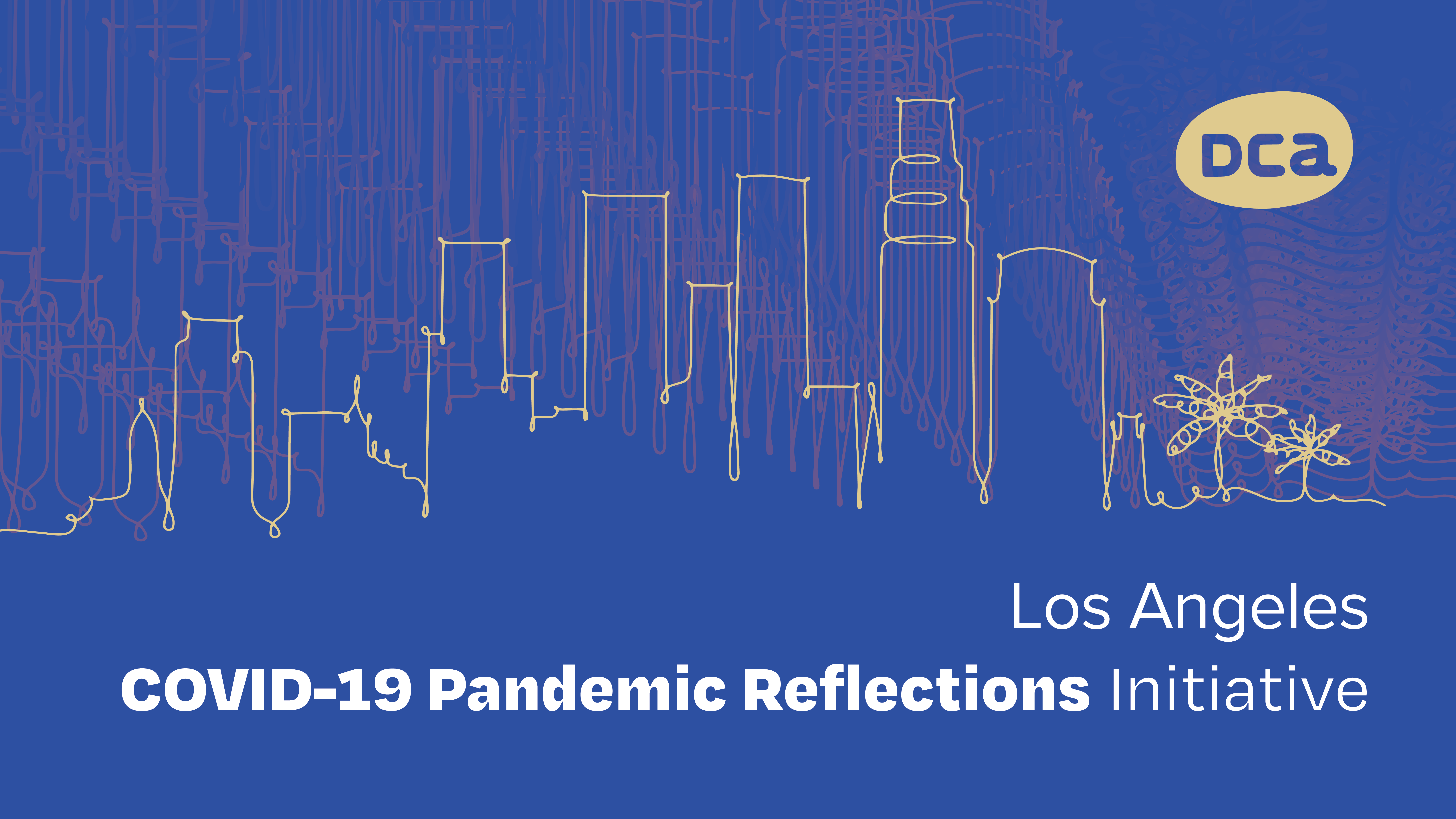 The image is a histogram related to the COVID-19 Pandemic Reflections Initiative in Los Angeles. It contains text and graphics related to this initiative.