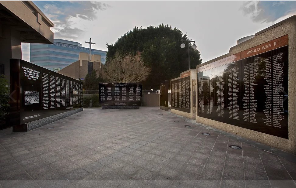 The Japanese American National War Memorial Court is the only place in the world displaying all the names of U.S. military service members of Japanese ancestry who died in service to our country.