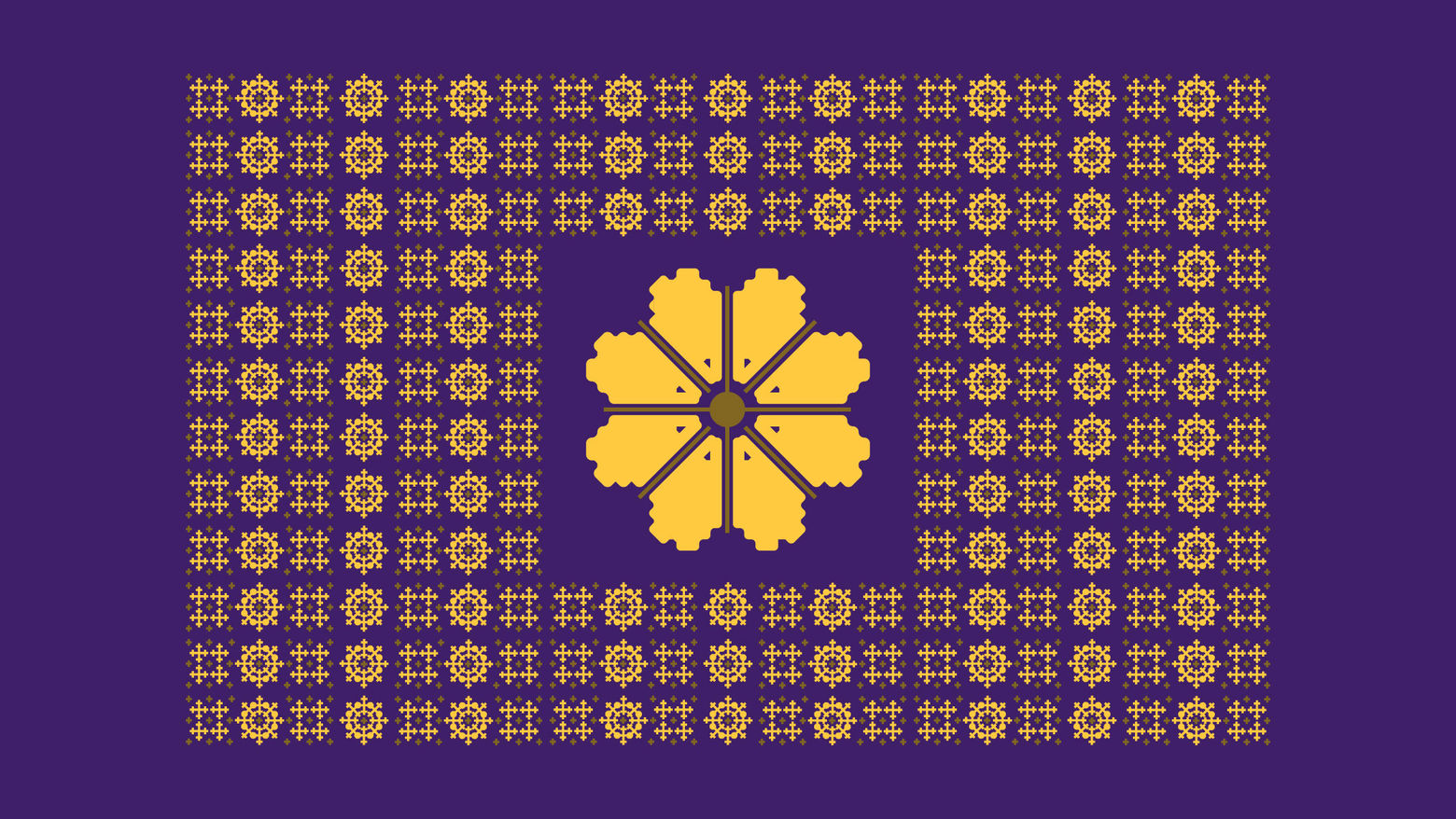 The image is a colorful patterned surface with the content "精靈" written on it. The tags associated with the image are flower, yellow, and screenshot.