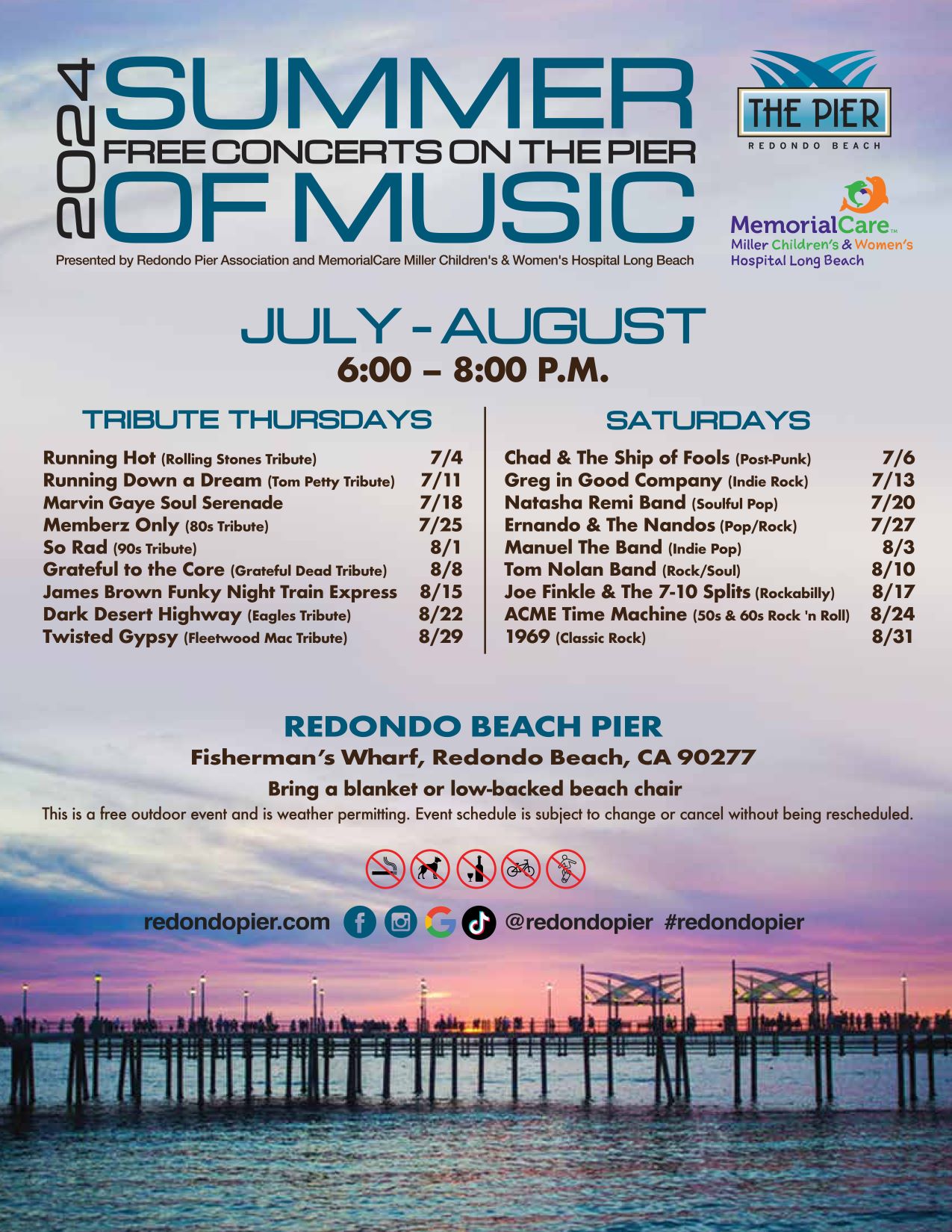 Summer Concerts on Redondo Beach Pier Department of Cultural Affairs